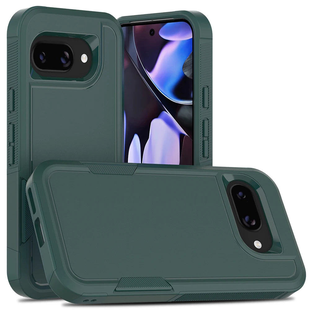 Luxury Rugged Armor Shockproof Case For Google Pixel 9ProXL 8 7 9 Pro Fold 9A 8A 7A 6A 5G Matte Military Full Protection Cover