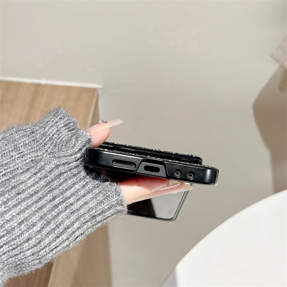 Luxury Bling Glitter Diamond Starry Sky Case For Samsung Z Fold Z Flip 6 5 4 3 ZFold6 ZFlip6 Shiny Shockproof Hinge Protect Capa