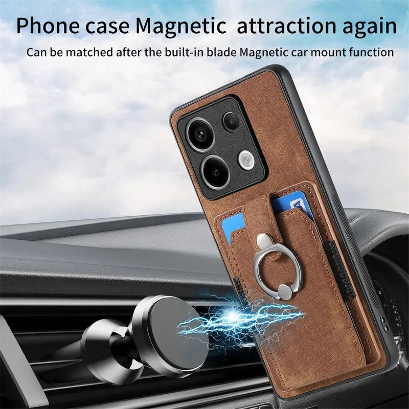 For Motorola Moto Edge 60 Stylus 5G Leather Card Ring Magnet Back Case Moto Edge 60 Fusion 50 Pro X50 Ultra S50 Neo Luxury Cover