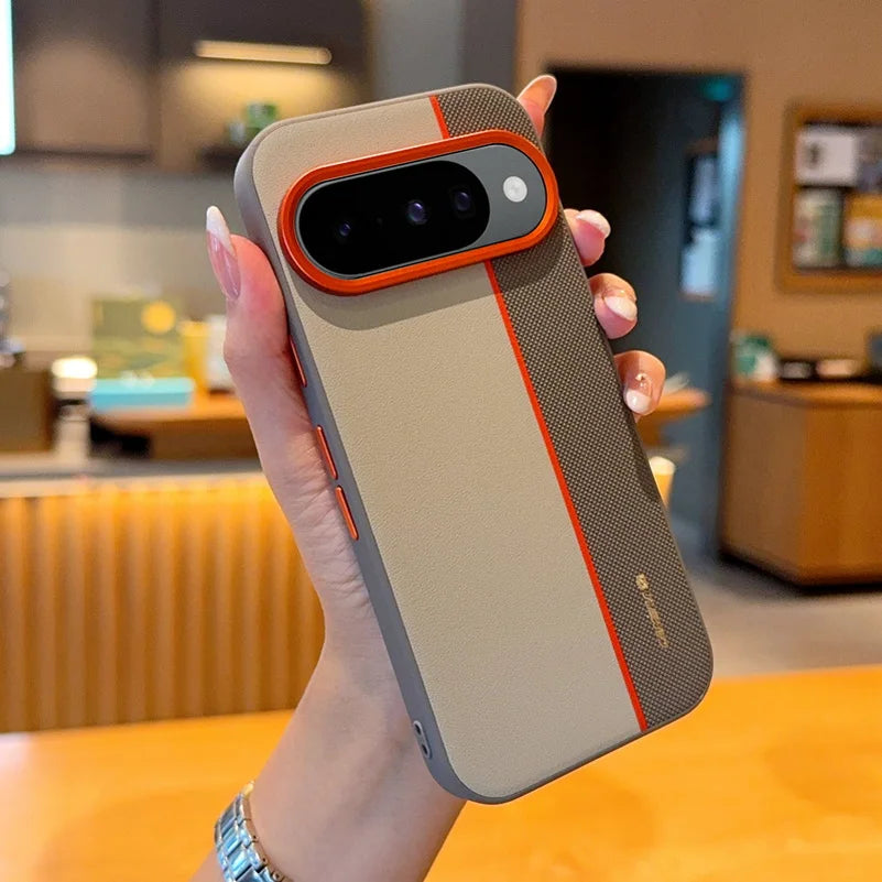 Colorful Faux Leather Red Lens Ring Raised Protective Lens Case For Google Pixel10 Pro XL Pixel 10 pro Camera Protection Cover