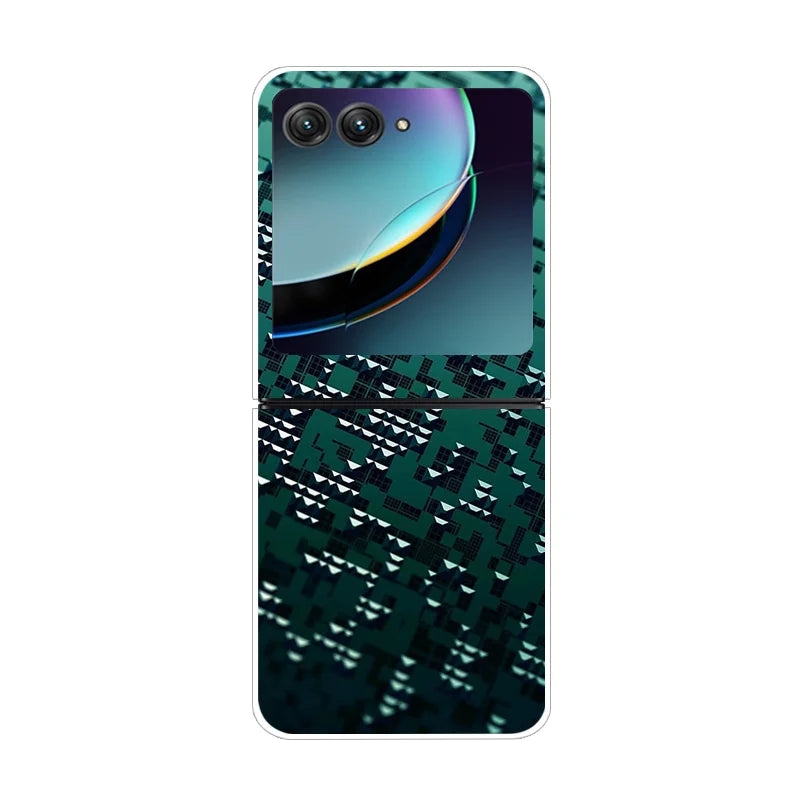 For Motorola Razr 40 Ultra Phone Case Flower Painted Clear Plastic PC Hard Back Cover For Moto Razr 40 Ultra Case 40Ultra 6.9"