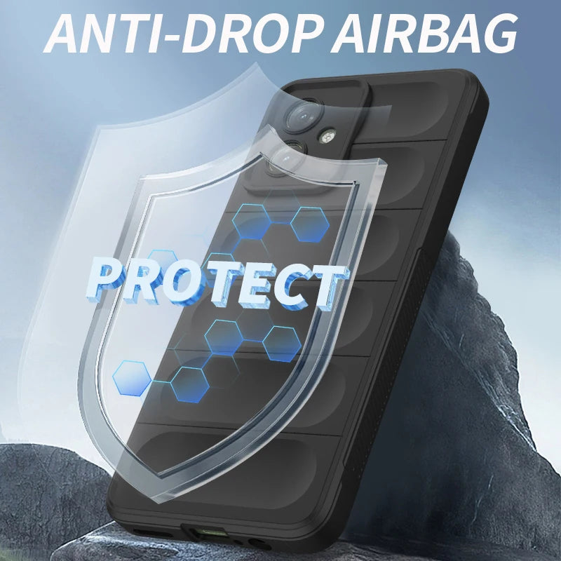For Moto Edge 50 Pro Rugger Armor Silicone Case,AirBag Anti-shock Rubber Case For Moto G14 G54 G84