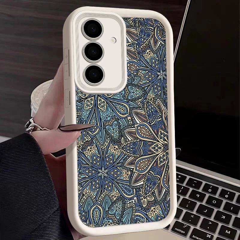 Retro Style Soft Silicone Case For Samsung Galaxy S24 S23 S22 S25 Ultra S24 FE A55 A56 A15 A16 A35 A25 A26 A54 5G Phone Cover