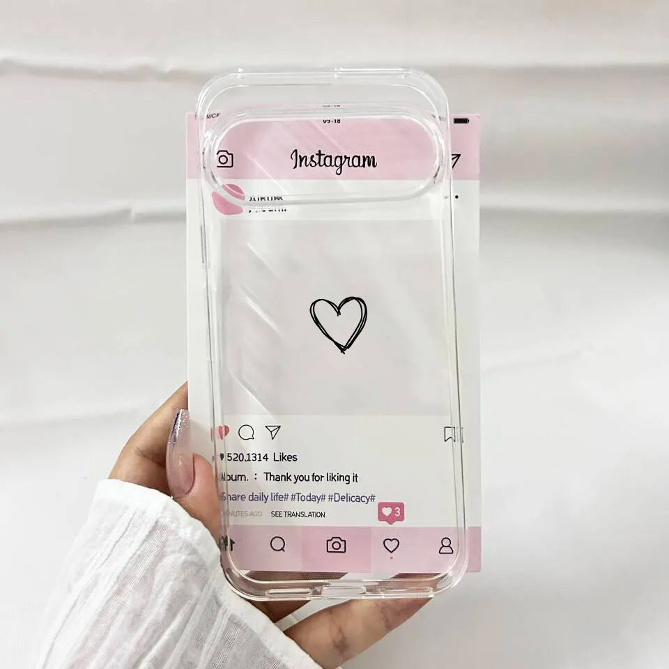 INS Cute Simple Love Heart Pattern Phone Case For Google Pixel 9 Pro XL 8A 8 Pro 10 7 6A 5G Fashion Clear Soft TPU Cover Fundas