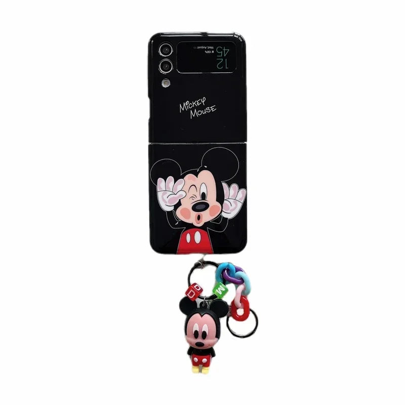 Disney Cartoon Mickey Minnie Mouse Stitch Winnie The Pooh Phone Case for Samsung Galaxy Z Flip 6 3 4 5 5G Hard Back Cover Funda
