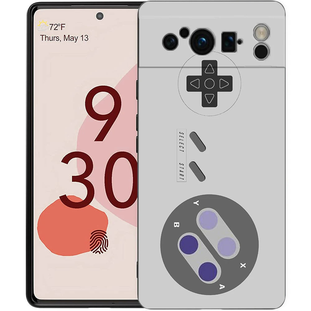 Video Game Boy Vintage GamePad Phone Case For Google Pixel 8 7 6 Pro 6A 7A 5G Soft Silicone Shockproof Black Cover TPU Fundas