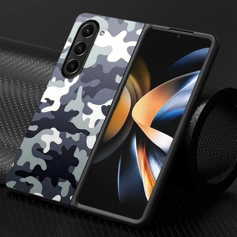 Camouflage Pattern Back Phone Cover Case for Samsung Galaxy ZFold5 ZFold3 ZFold7 Z Fold 7 6 5 4 3 ZFold6 ZFold4
