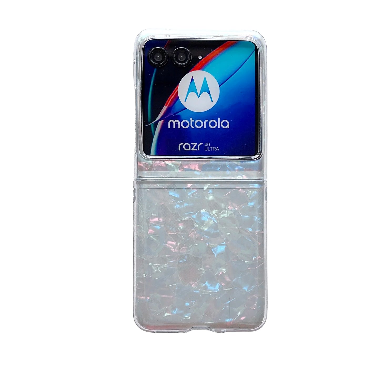 Luxury Seashell Plastic Folding Case For Motorola Razr 40 50 60 Ultra  Cover