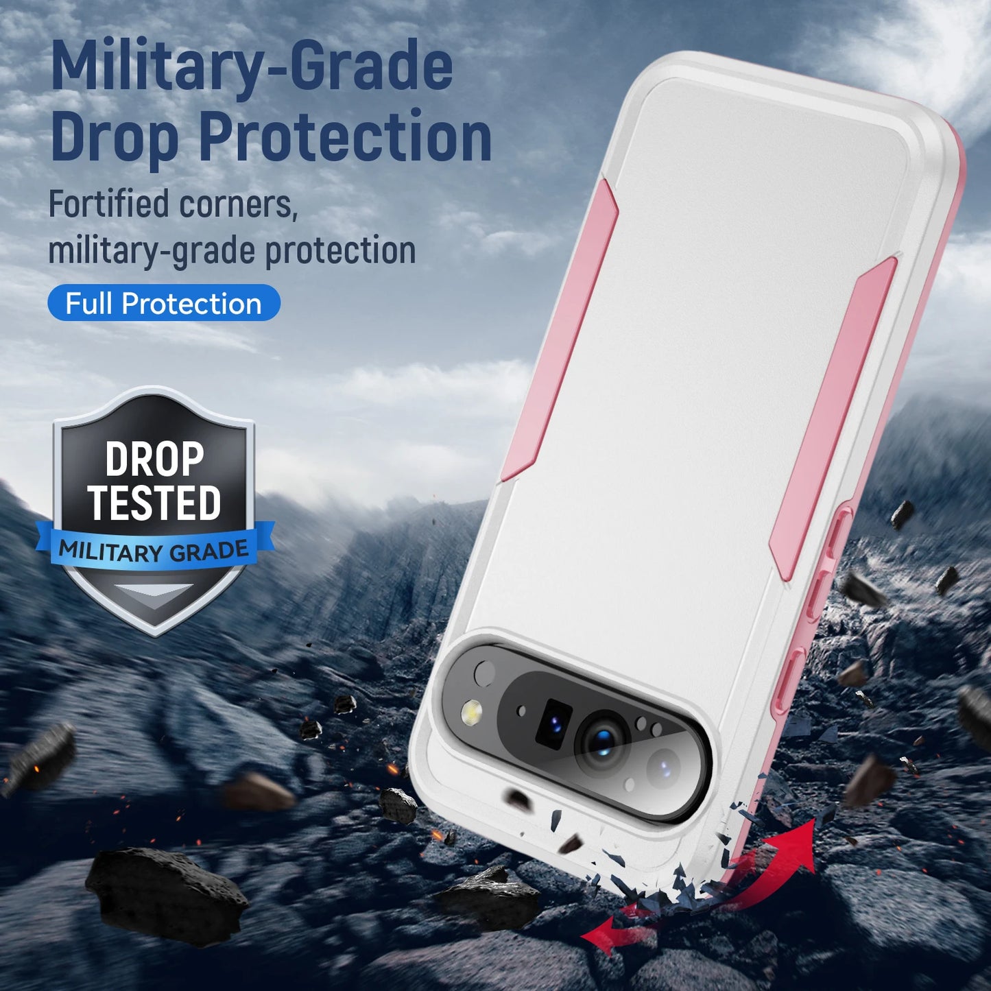 Dual Layer Double Protection Back Cover For Google Pixel 8 7 9 Pro XL Case For Google Pixel 9A 8A 7A Military Grade Matte Cases