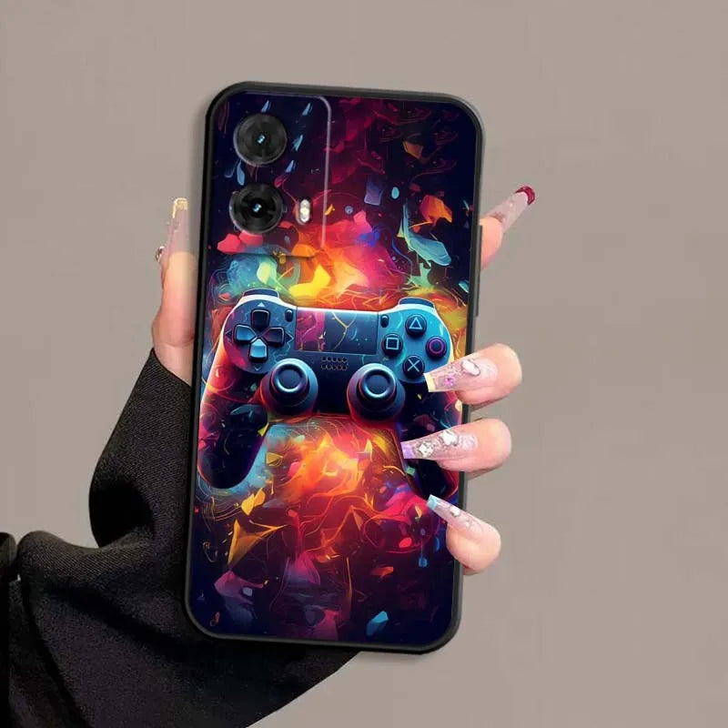 Creative cassette design For Motorola G85 Edge 50 G24 G35 G14 G04 40 G72 G34 G31 G Stylus G54 G13 G32 5G Black Phone Case