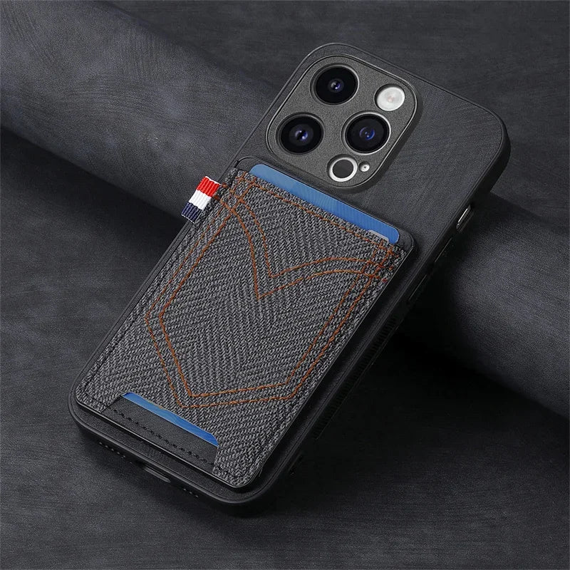 Magnet Case For Motorola Moto G Power Play Stylus 2024 4G 5G Edge 50 Ultra Pro Jeans Heavy Wallet Card Shockproof Cover Case