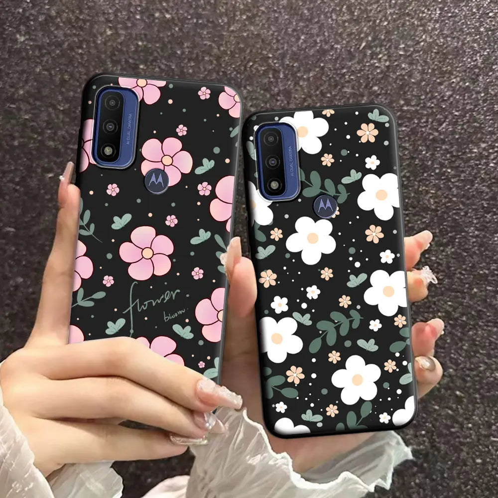 For Moto G 5G Plus G Power Pure Case Soft Silicone Beauty Floral TPU Phone Case For Motorola Moto G 5G 2022 2024 Back Cover
