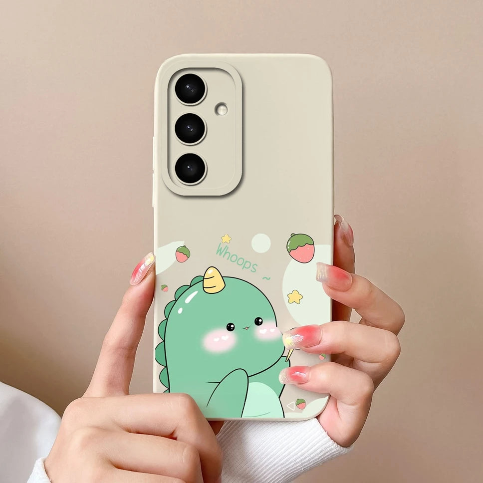 For Samsung Galaxy S25 Ultra Plus 5G Phone Case Cute Dinosaur Protective Back Cover For SamsungGalaxy S 25 Ultra + Funda Capa