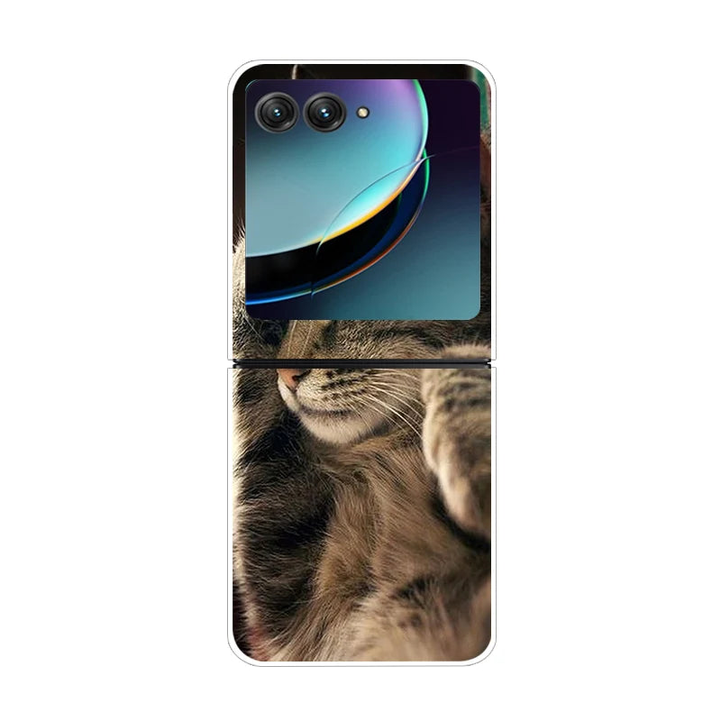 For Motorola Razr 50 Ultra Case Cute Transparent PC Hard Case Back Cover For Moto Razr 50 Ultra Phone Coque 50Ultra Plus Capa