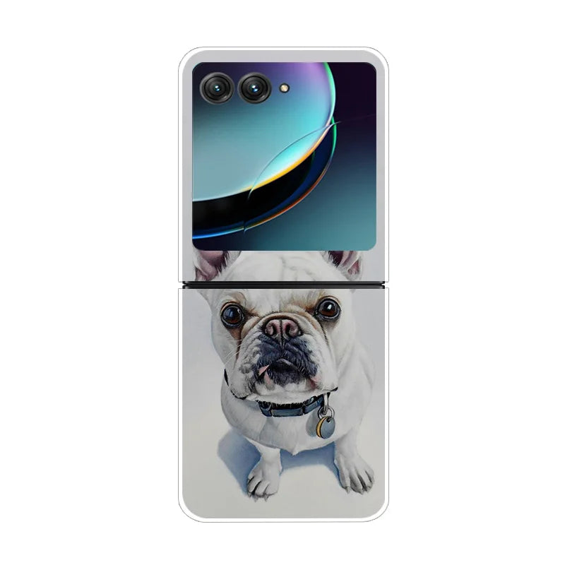 Case For Motorola Razr 40 Ultra Transparent Hard Folding Luxury Pattern For Motorola Moto Razr 40 Ultra Clear Cover Razr40 Ultra