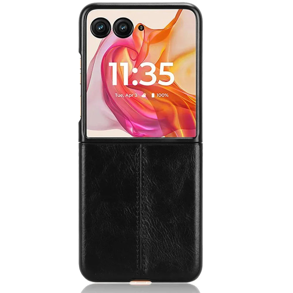 Stitching Fabric Leather Texture Case for Motorola Razr 50 Ultra 2024 Moto Razr 40 Plus 2023 Cover Lightweight Coque Fundas Capa