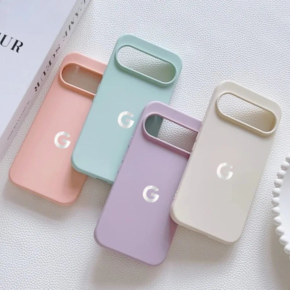 Colorful Skin Feel Liquid Silicone Phone Case For Official Google Pixel 10 9 Pro XL 9 8 7 6 A Magsafe Wireless Charge Soft Cover