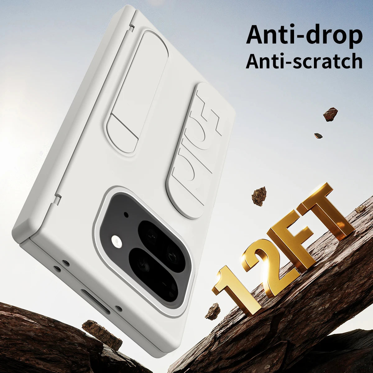 For Google Pixel 9 Pro Fold Swivel 180° Folding Wristband * Stand * Hinge 3-in-1 Full Lens Protection Drop Resistant Phone Case