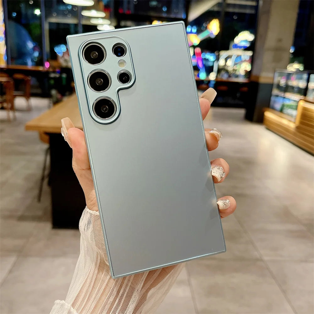 Luxury Matte Case For Samsung Galaxy S25 S24 S23 S22 S21 Plus FE Ultra Note 20 A55 A54 A53 A73 Shockproof AG Frosted Hard Cover