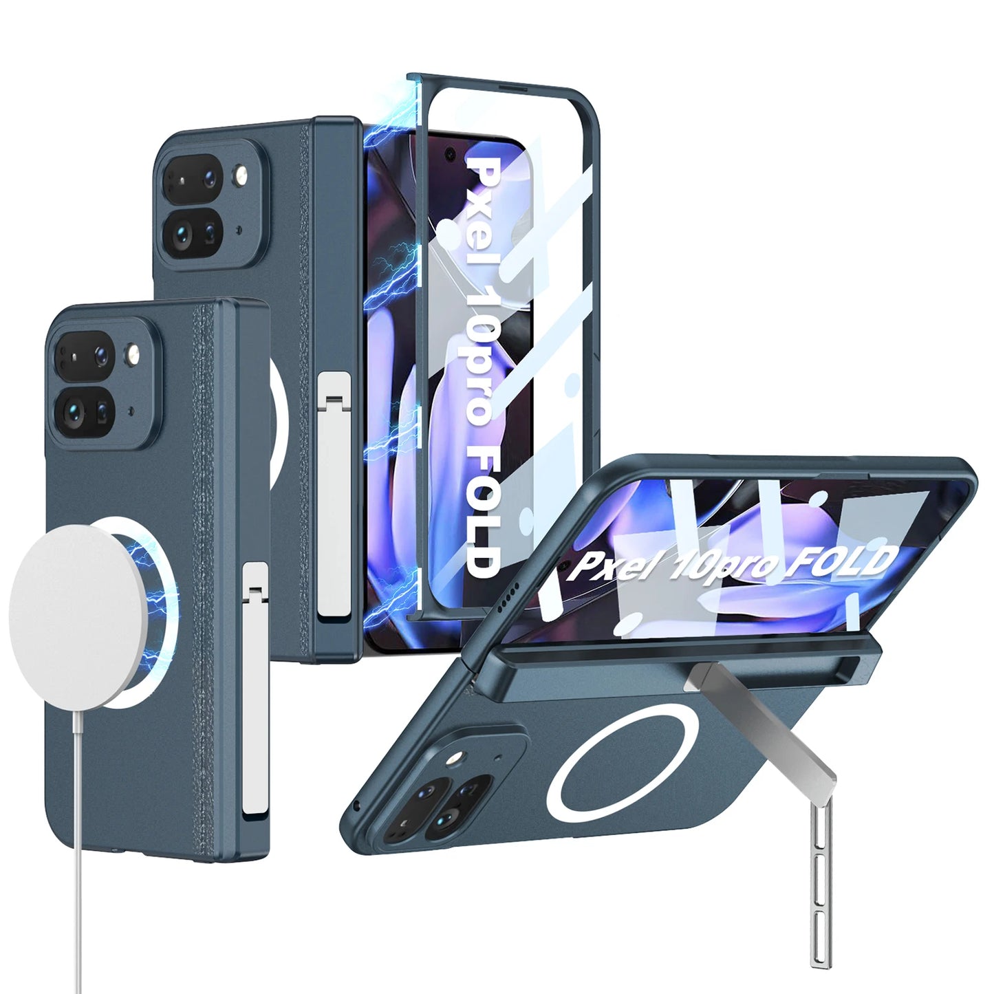 For Google Pixel 10 9 Pro Case Magnetic Hinge All-included Magsafe Wireless Charge Screen Glass Cover For Pixel 10 Pro Fold Case