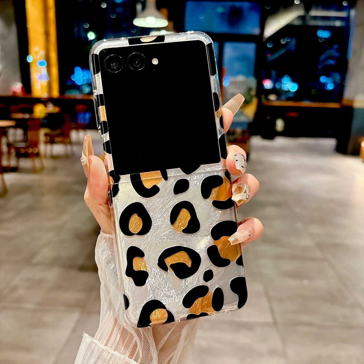 Phone Case For Motorola Razr 60 Ultra Moto 50 Ultra 2025 Plus 2024 Plus Leopard Pink Black Yellow Cute Colorful Hard PC Cover