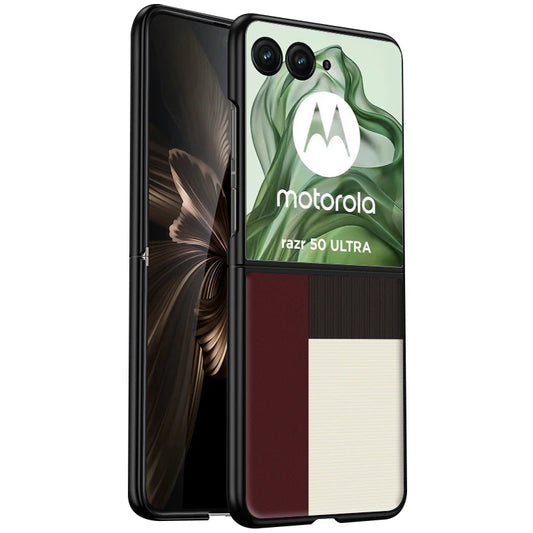 For Motorola Razr 50 Ultra Case Luxury PU Leather Fashion Skin Protective Back Cover Case For Moto Razr 50 50Ultra Phone Shell