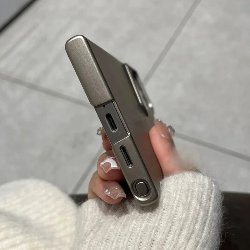 Matte Ultra Thin Blade Mecha PC Hard Phone Case for Samsung Galaxy S25 S24 S23 S22 Ultra S24FE Lens Protection Shockproof Cover