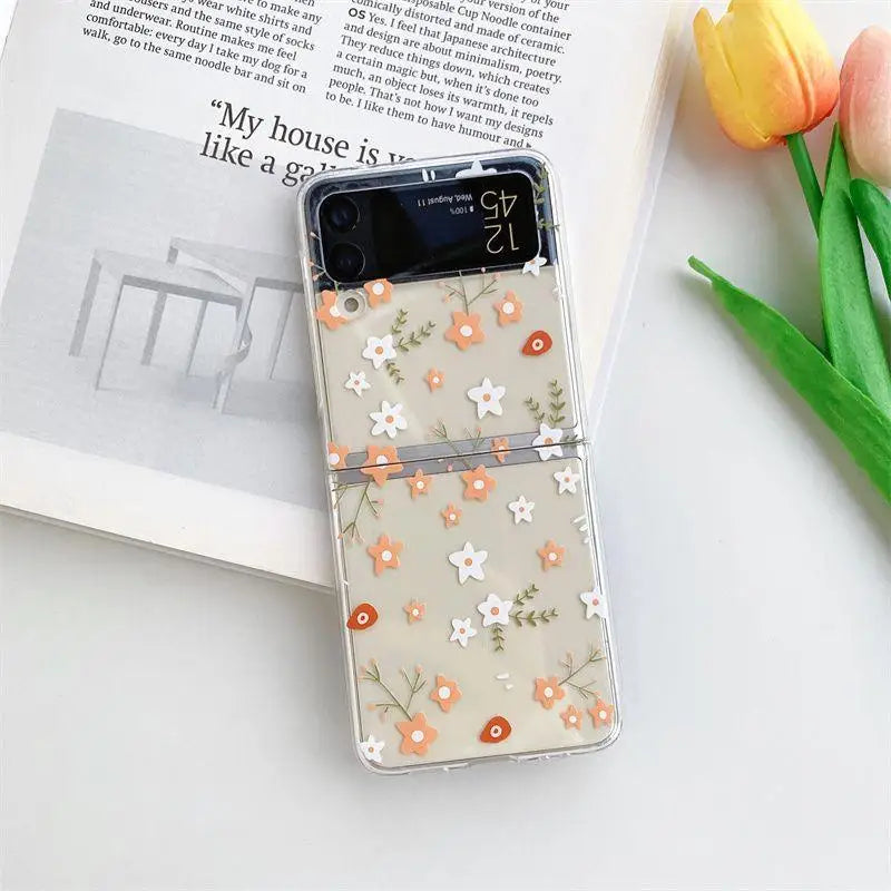 Oil Painting Retro Flower Clear Case For Motorola Razr 60 50 40 Ultra 2022 Razr60 Razr50 Ultra Hard Phone Cover New Design Funda