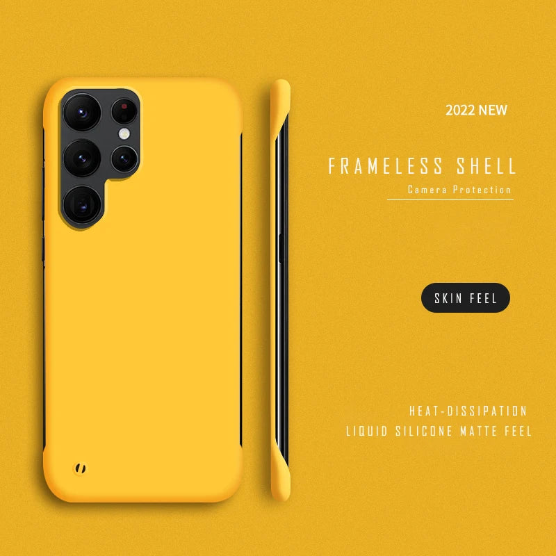 Ultra Slim PC Frameless Case For Samsung S25 Ultra S24 Plus S23 S22 S21 S20 S24 FE Note 20 Ultra 10 Plus Matte Hard Phone Cover