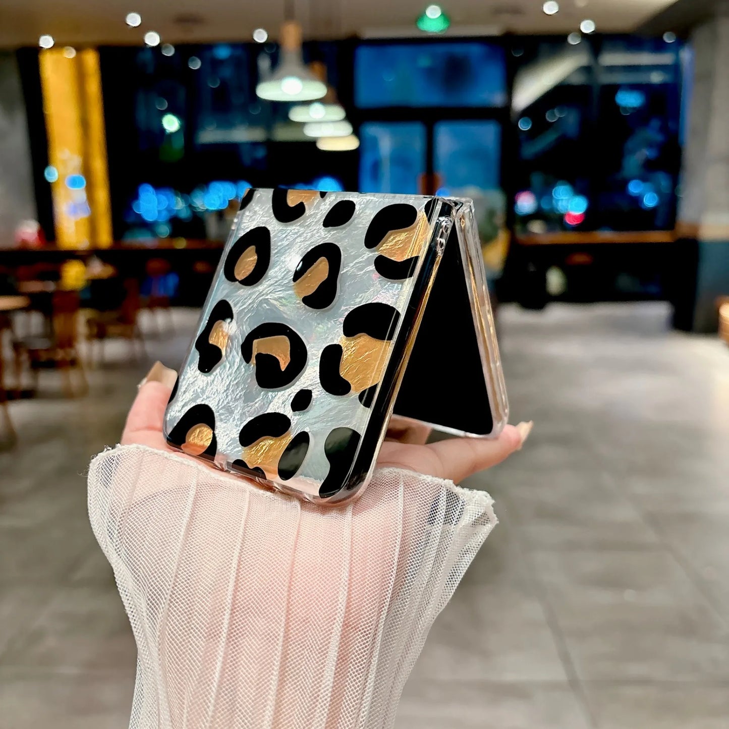 Phone Case For Motorola Razr 60 Ultra Moto 50 Ultra 2025 Plus 2024 Plus Leopard Pink Black Yellow Cute Colorful Hard PC Cover