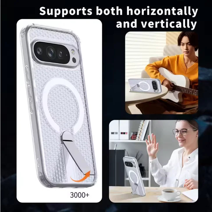 Honeycomb Cooling Stand Holder Magnetic Ring Case for Google Pixel10 Pro XL pixel 10 pro 10 9A 9 pro XL Armor Protective Cover