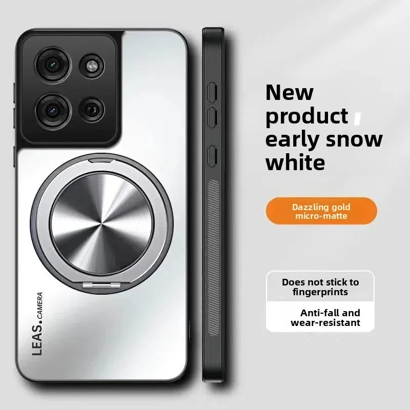 Metal Magnetic Magsafe Ring Holder Case For MOTO Edge 60 Pro S Stylus Fusion 50 Ultra NEO G85/75/35/15/05 Protective Back Cover