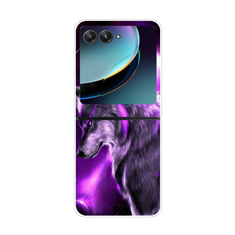 For Motorola Razr 50 Ultra Case Cute Transparent PC Hard Case Back Cover For Moto Razr 50 Ultra Phone Coque 50Ultra Plus Capa