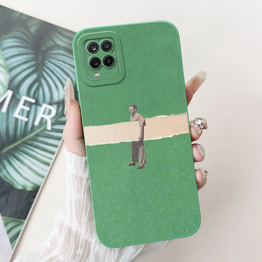 Case For Samsung Galaxy A22 M22 M32 4G Case SM-A225F SM-M225F SM-M325F Shockproof Cover Fashion Painted Soft Silicone Phone Capa