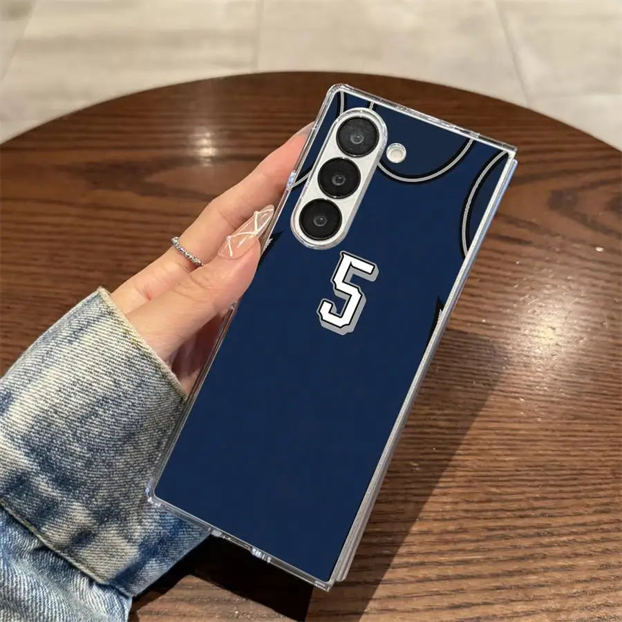Transparent Soft Phone Cover Case for Samsung Galaxy ZFold6 Z Fold 7 6 5 4 3 ZFold3 ZFold5 ZFold7 ZFold4 Basketball Player