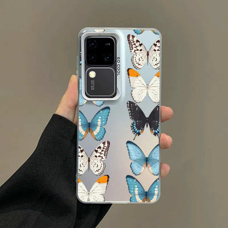 For Samsung Galaxy S25 S24 S23 S22 Ultra Plus S21 S23 S24 FE Laser Phone Case New Fashion Elegant Butterfly Shockproof Covers