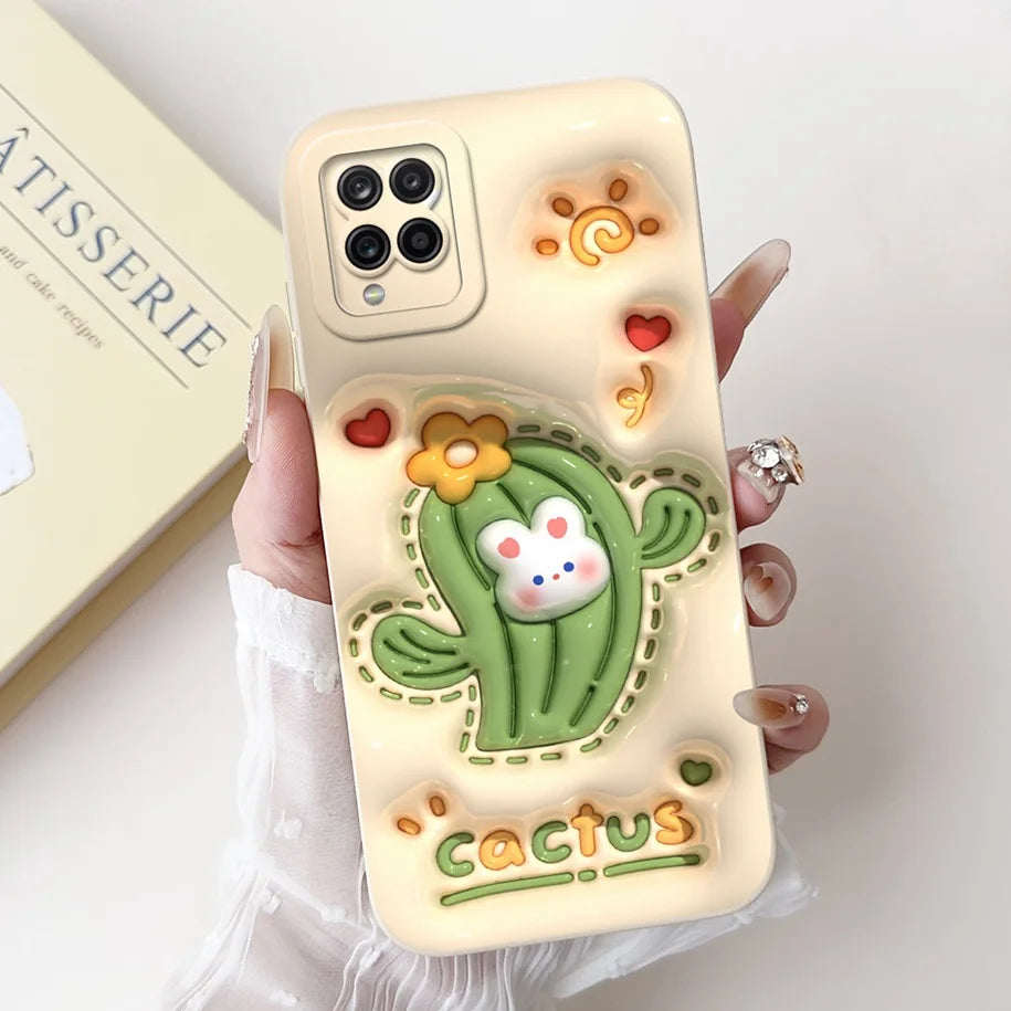 Case For Samsung Galaxy A22 M22 M32 4G Case SM-A225F SM-M225F SM-M325F Shockproof Cover Fashion Painted Soft Silicone Phone Capa