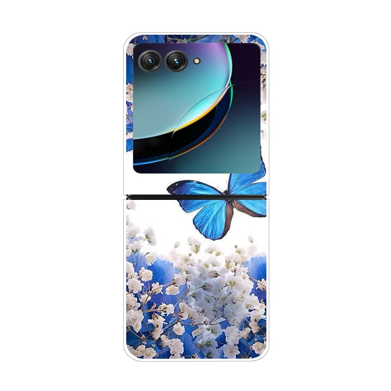 For Moto Razr40 Ultra 5G Case Plastic Wolf Lion Marble PC Hard Back Covers for Motorola Razr 40 Ultra Razr+ Razr4 2023 Capa