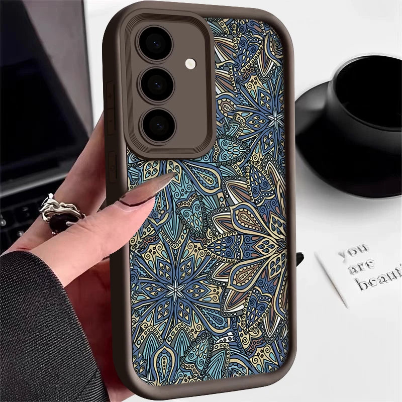 Retro Style Soft Silicone Case For Samsung Galaxy S24 S23 S22 S25 Ultra S24 FE A55 A56 A15 A16 A35 A25 A26 A54 5G Phone Cover