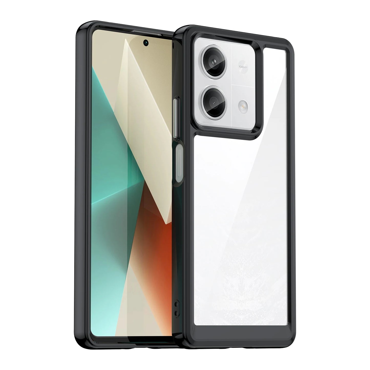 For Redmi Note 13 Pro 5G Case For Redmi Note 13 Pro 5G Cover 6.67 inch Colorful Soft Edge Silicone Transparent Bumper
