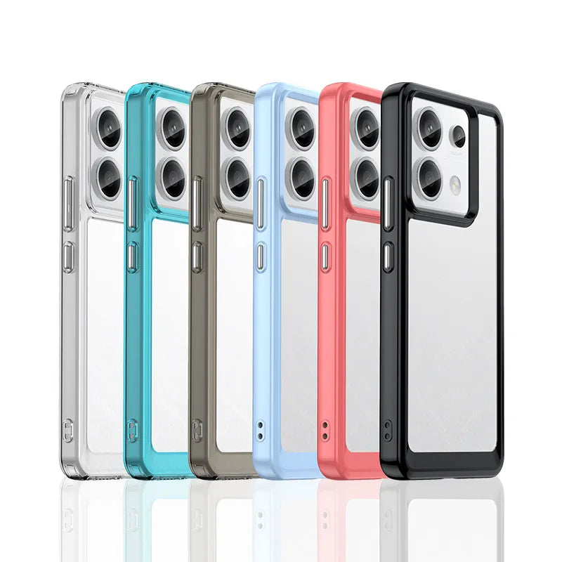 For Redmi Note 13 Pro 5G Case For Redmi Note 13 Pro 5G Cover 6.67 inch Colorful Soft Edge Silicone Transparent Bumper