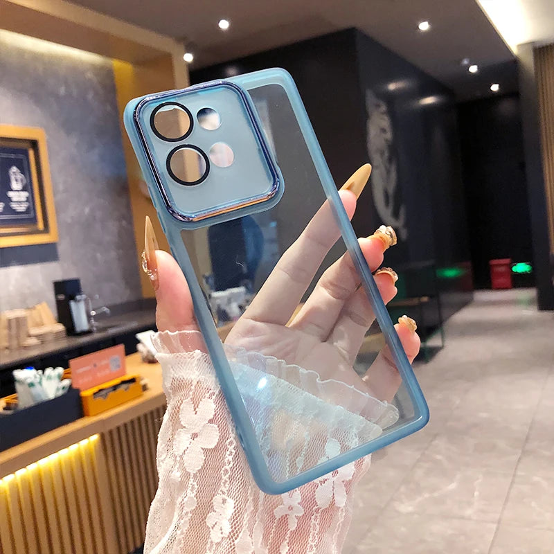 Fashion Transparent MOTO Edge 50 Neo Case for Motorola Edge 50 Fusion 40 G35 G24 Lens Film Protection Soft Silicone Clear Cover