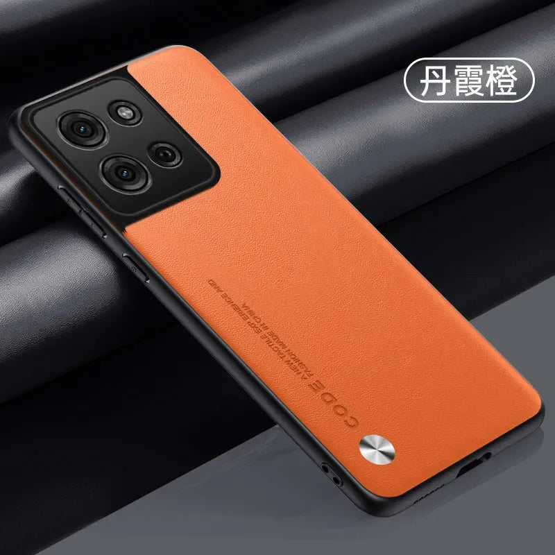 Plain PU Leather Case for Motorola Moto G75 G55 G35 G85 Edge 50 Fusion 40 Neo Silicone Matte Bumper Soft Frame Shockproof Cover