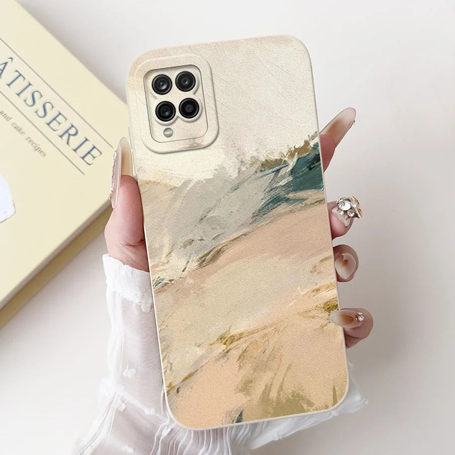 Case For Samsung Galaxy A22 M22 M32 4G Case SM-A225F SM-M225F SM-M325F Shockproof Cover Fashion Painted Soft Silicone Phone Capa