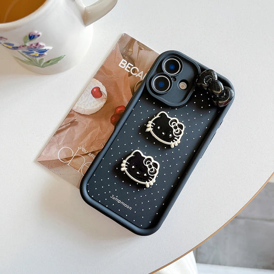 For Motorola Moto Edge 50 G24 Power G13 G53 G55 G35 G84 G85 G14 G54 E13 E22 Kitty Bowknot Toy Cartoon Multistep Soft Phone Case