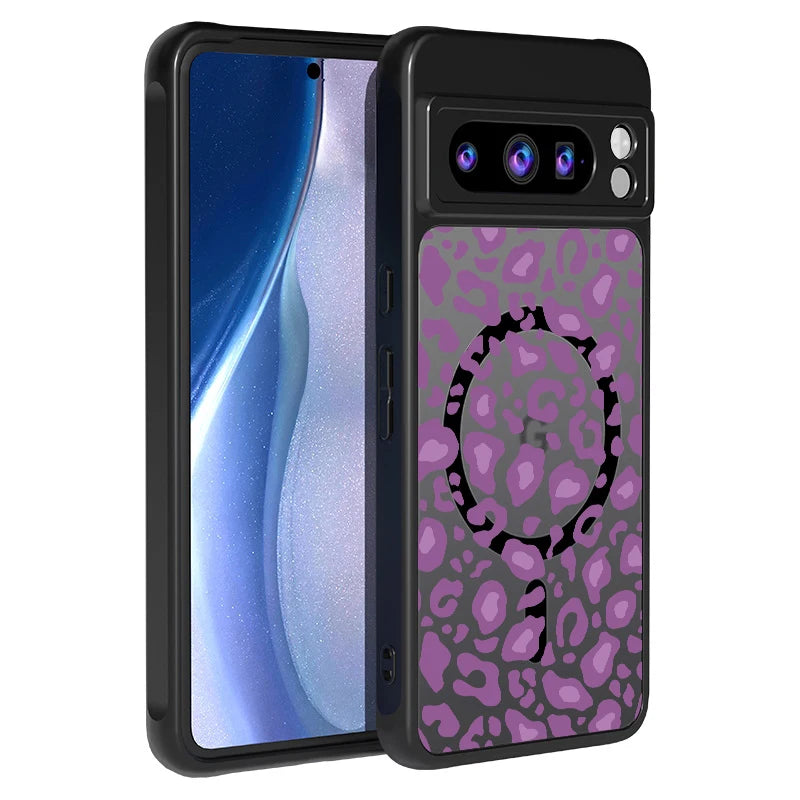 Leopard Print Case For Google Pixel 9 Pro Hybrid TPU+PC Shockproof Rugged Cover Funda For Pixel 9A 8A 7A Pixel 7 8 9 Pro XL Case