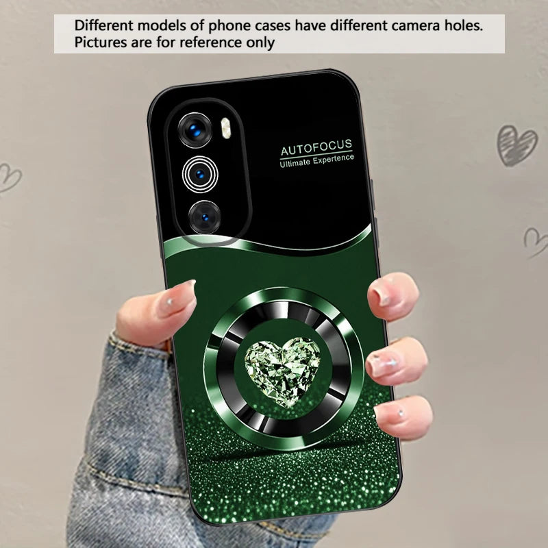 Purple Circle Diamond For Motorola Moto G 04 G05 G14 15 24 34 35 54 55 75 84 85 Edge 40 50 Fusion 60 Fusion TPU soft phone case