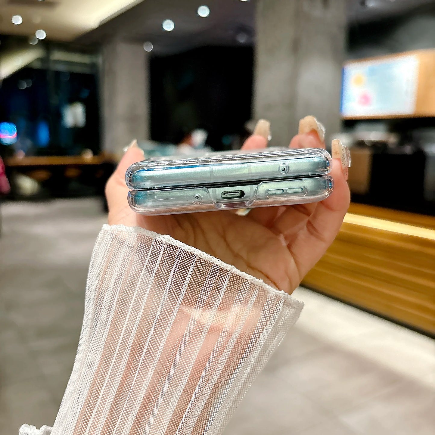 Luxury Seashell Plastic Folding Case For Motorola Razr 40 50 60 Ultra  Cover