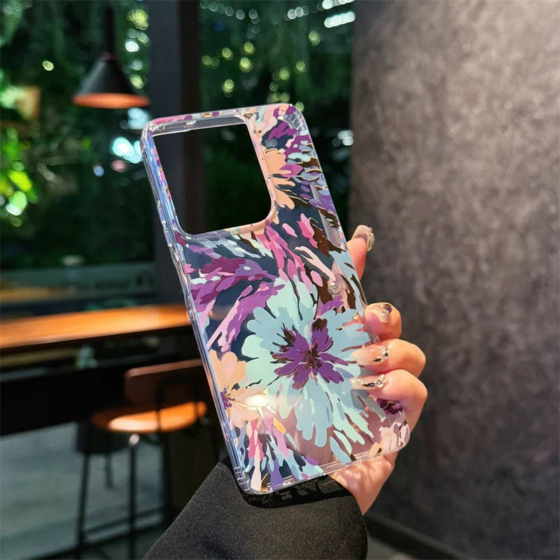 Simple Slim Transparent Cute Flowers Plants Phone Case For Motorola Moto G Stylus 5G 2024 G Play Powet 5G 2025 Soft Clear Cover