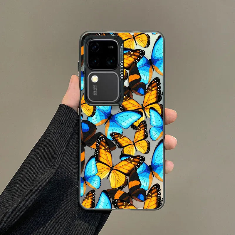 For Samsung Galaxy S25 S24 S23 S22 Ultra Plus S21 S23 S24 FE Laser Phone Case New Fashion Elegant Butterfly Shockproof Covers